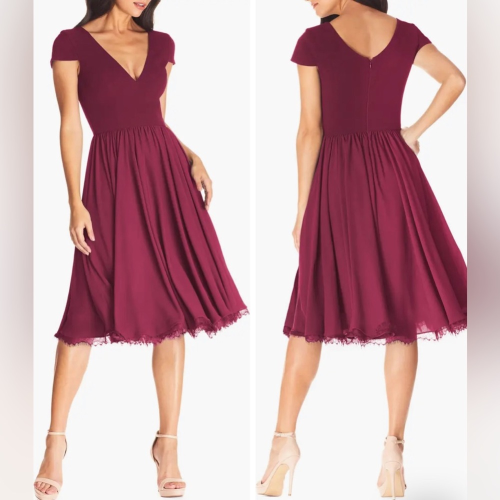 Corey Chiffon Fit & Flare Cocktail Dress-Dress the Population size M